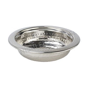 Hammered Stainless Steel Round entree Dish - 16 Oz.