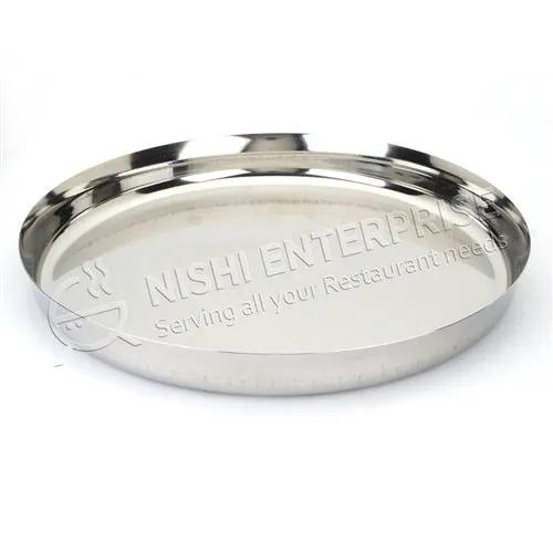 Stainless Steel Thali Platter - 13 Inch Dia.