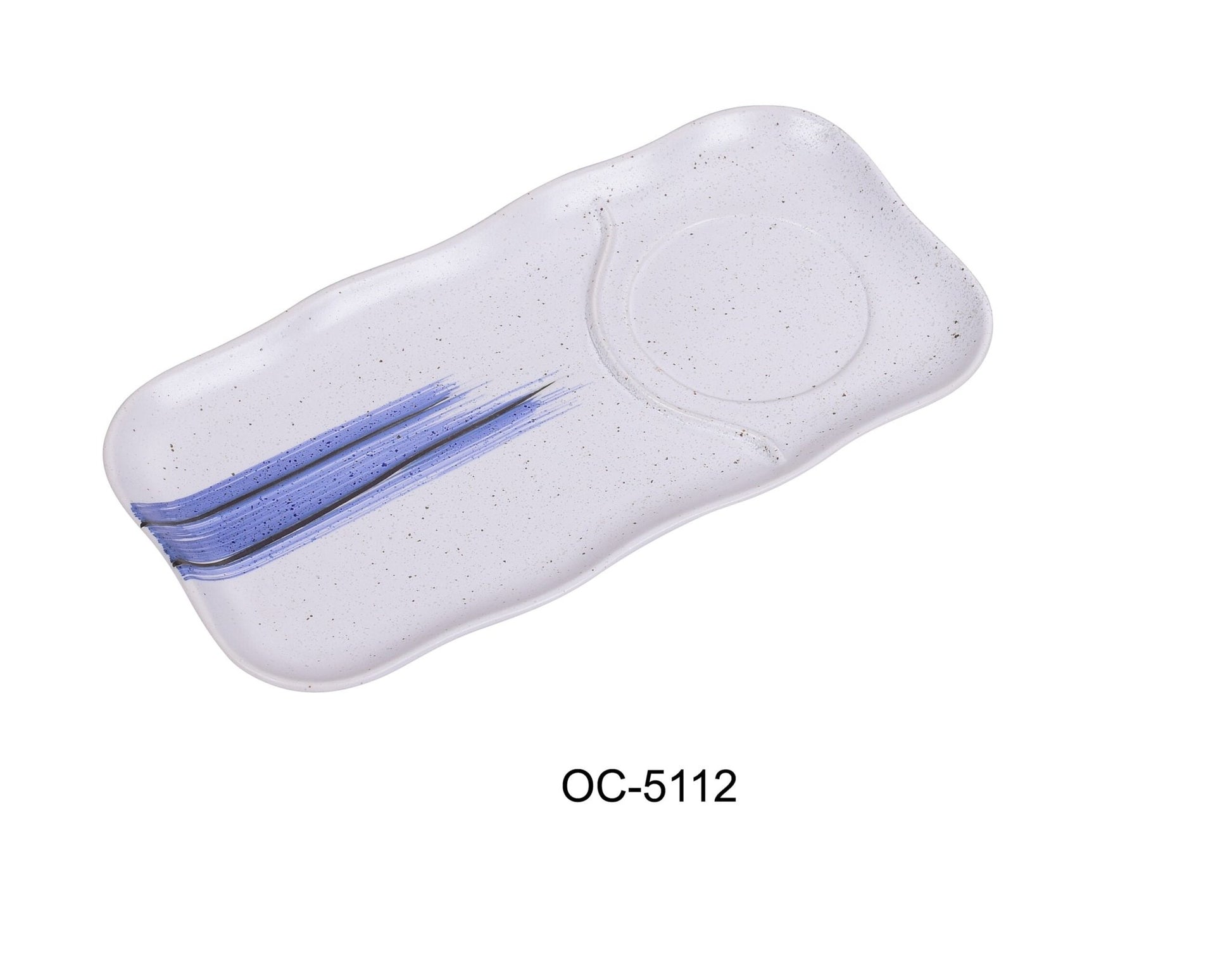 Yanco OC - 5112 Ocean 12" x 6"‚ Compartment Plate Matching OC - 5105, China, Pack of 12