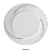 Yanco UR - 106 Urban Line Bread Plate, 6.25"‚ Diameter, China, Bone White, Pack of 36