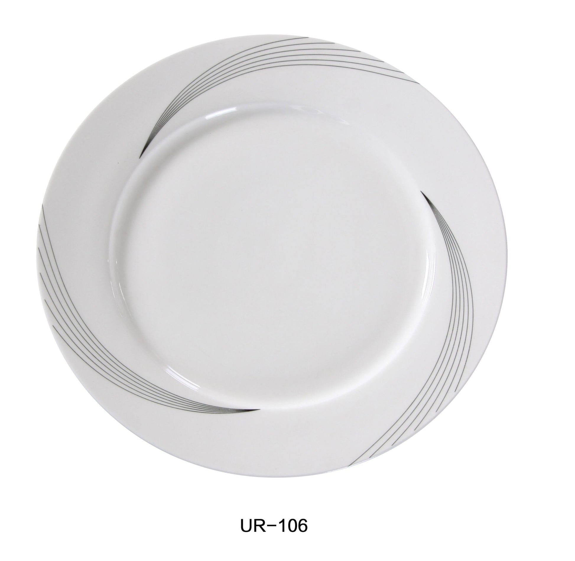 Yanco UR - 106 Urban Line Bread Plate, 6.25"‚ Diameter, China, Bone White, Pack of 36