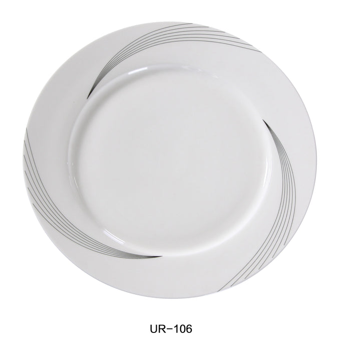 Yanco UR-106 Urban Line Bread Plate, 6.25″ Diameter, China, Bone White, Pack of 36