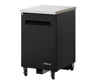 Turbo Air TBB-1SBD-N6 Back Bar Cooler 24 inch With Solid Door & Lock, Black/Stainless