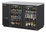 Turbo Air TBB - 2SGD - N Back Bar Cooler With 2 - Glass Doors, Black/Stainless