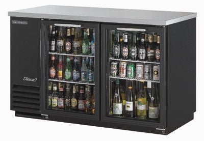 Turbo Air TBB - 2SGD - N Back Bar Cooler With 2 - Glass Doors, Black/Stainless