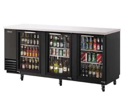 Turbo Air TBB - 4SGD - N Back Bar Cooler With Glass Doors, Black