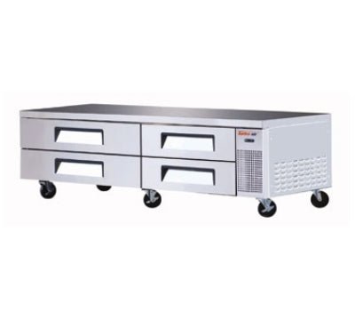 Turbo Air TCBE - 82SDR Chef Base Refrigerator With 4 - Drawers, 60 - Pan Capacity