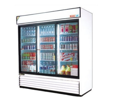 Turbo Air TGM-69R(B)-N Refrigerated Merchandiser With Sliding Glass Doors, White