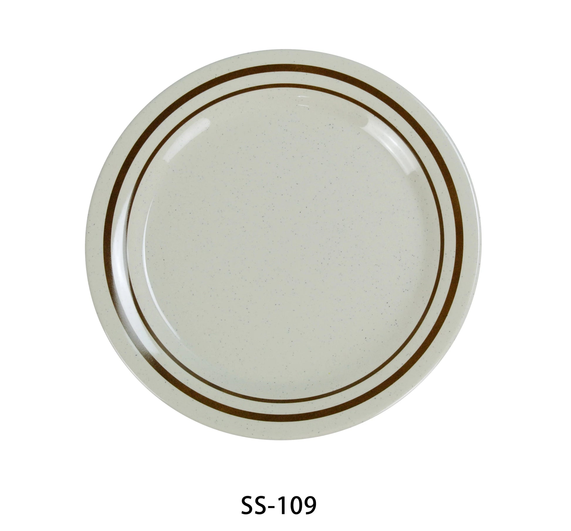 Yanco SS - 109 Sesame Round Dinner Plate, 9"‚ Diameter, Melamine, Pack of 24