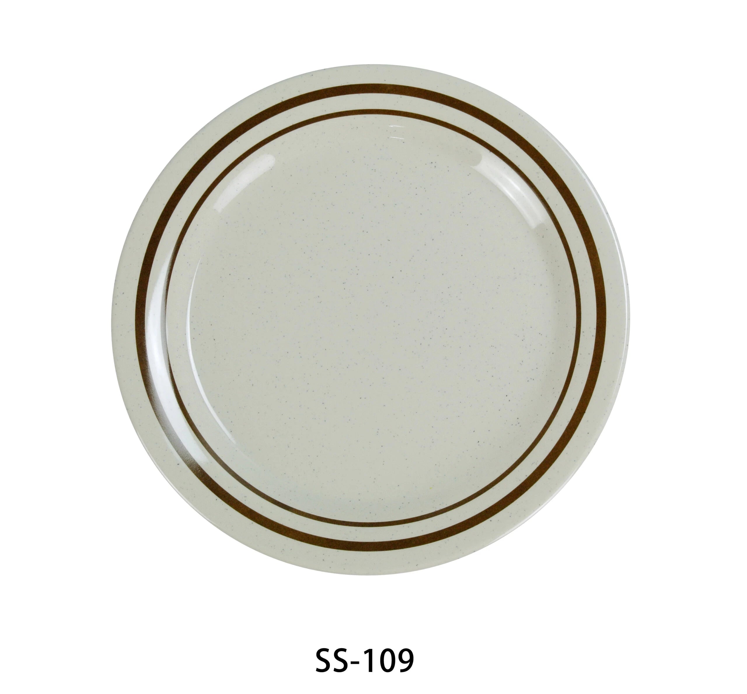 Yanco SS - 109 Sesame Round Dinner Plate, 9"‚ Diameter, Melamine, Pack of 24