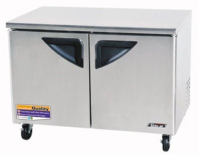 Turbo Air TUR - 48SD Under Counter Refrigerator with Double Door