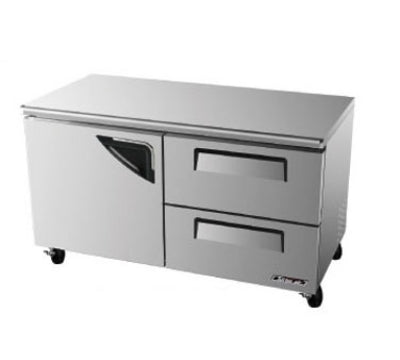 Turbo Air TUR - 60SD - D2 Under Counter Refrigerator With Door & 2 - Drawers