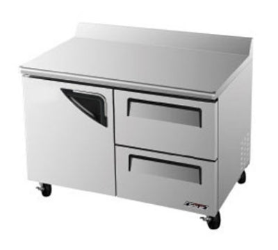 Turbo Air TWR - 48SD - D2 - N Worktop Refrigerator With Door & 2 Drawers