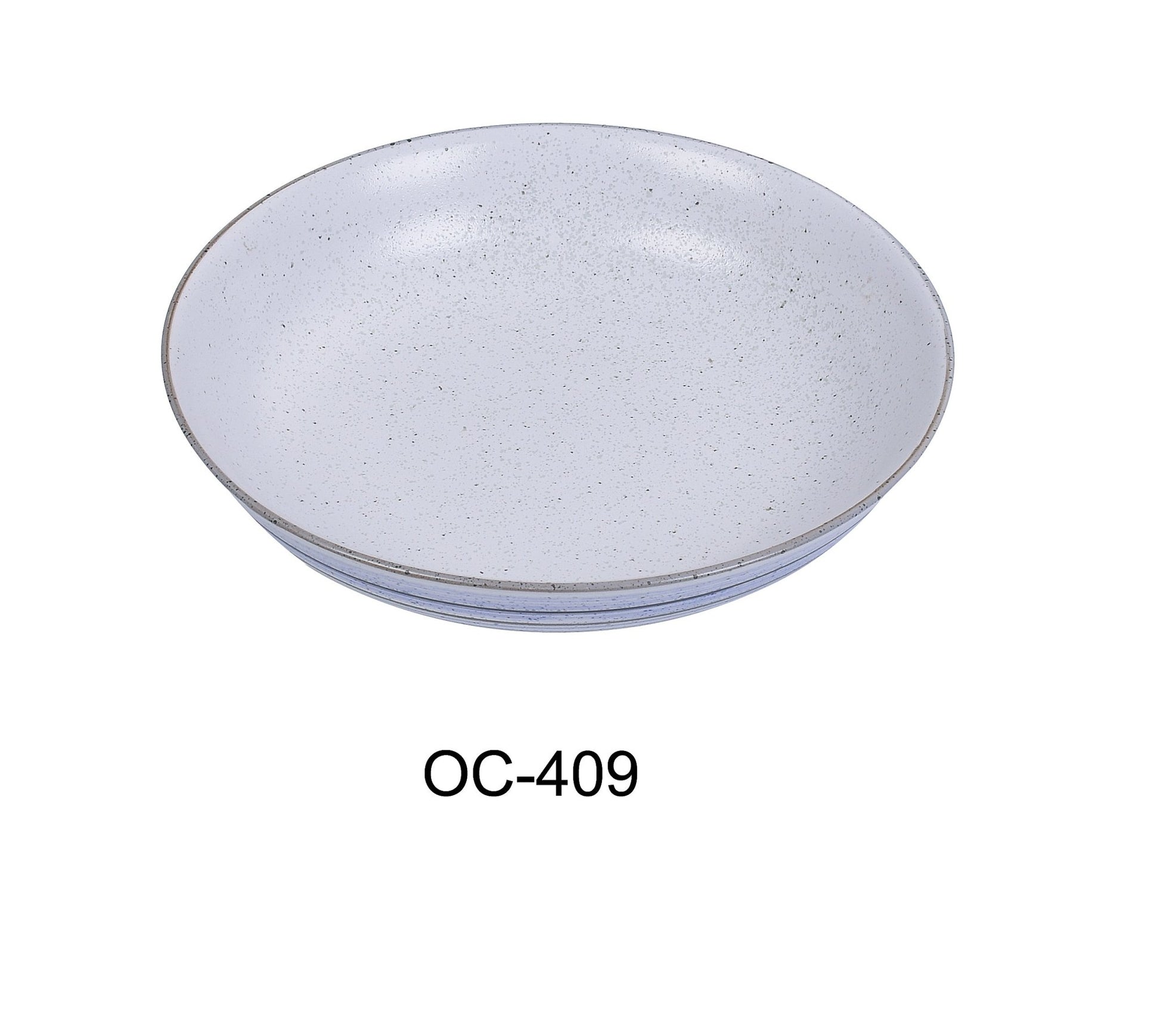 Yanco OC - 409 Ocean 9" X 1 1/2"‚ Salad/Pasta Plate 18 oz, China, Pack of 24
