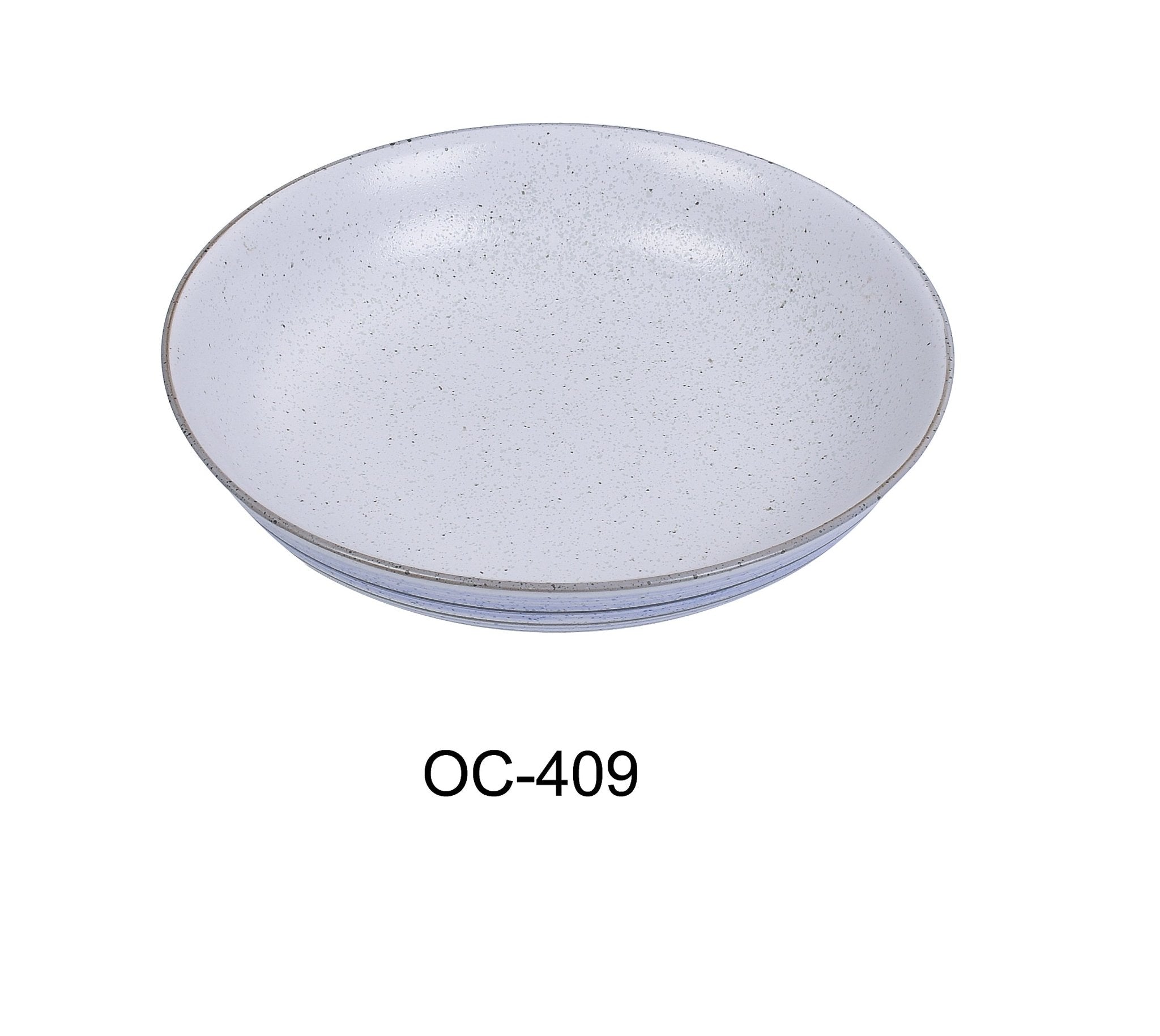 Yanco OC - 409 Ocean 9" X 1 1/2"‚ Salad/Pasta Plate 18 oz, China, Pack of 24