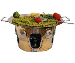 Stainless Steel/Copper Tikki Tava Stand - 12"