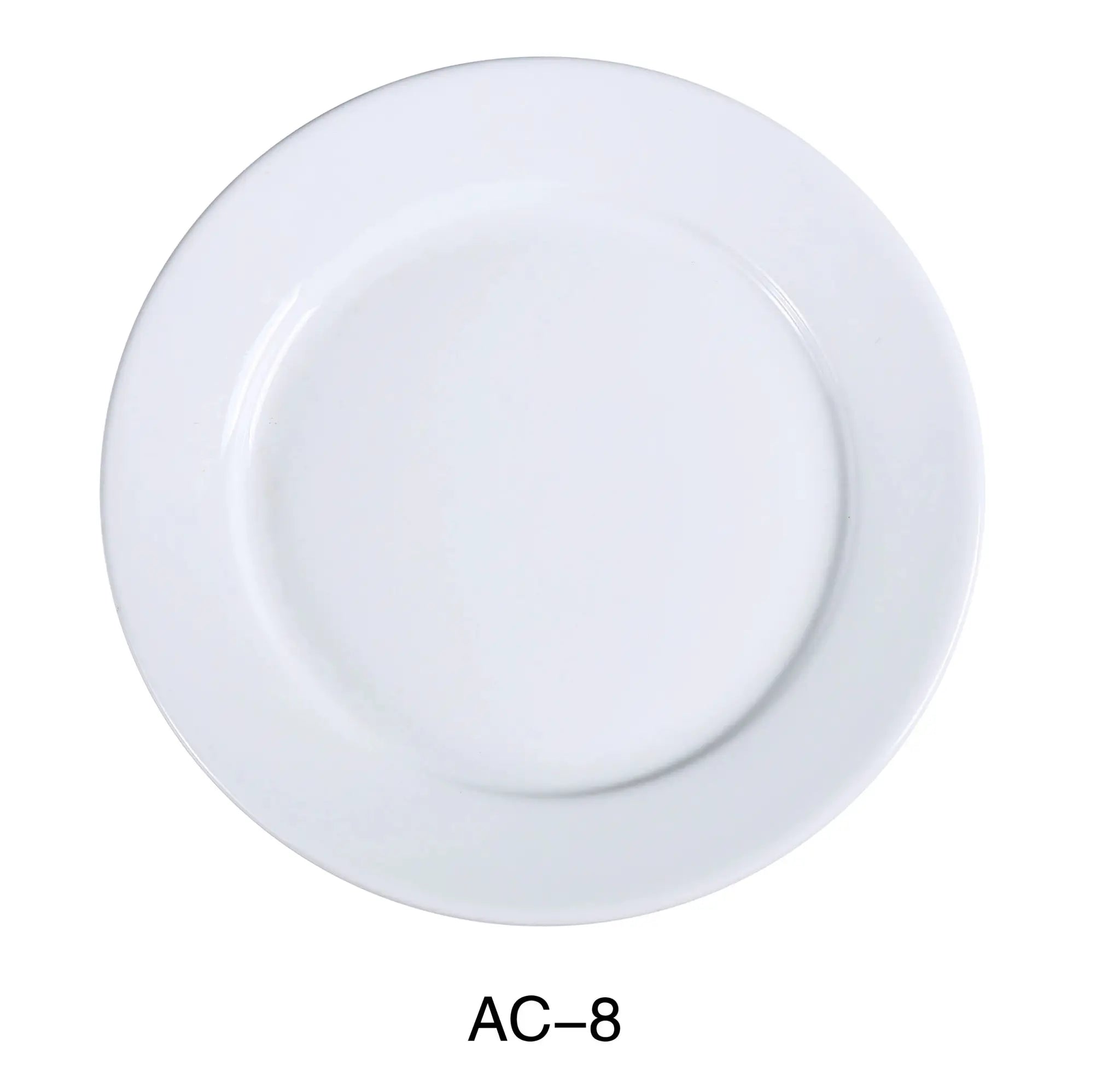 Yanco AC - 8 ABCO Dinner Plate, 9"‚ Diameter, China, Super White, Pack of 24