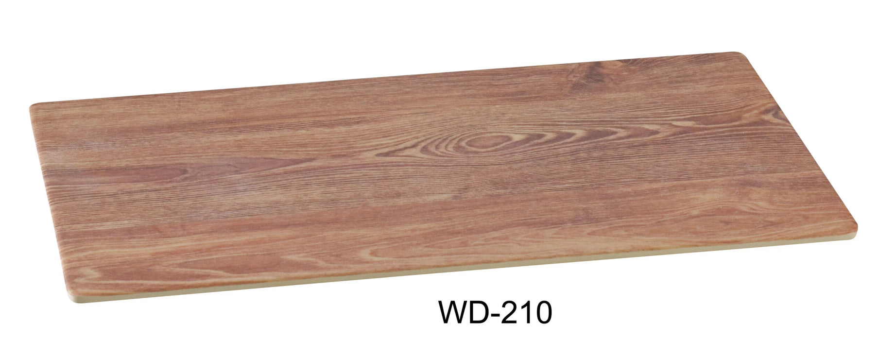 Yanco WD-210 Rectangular Wooden Tray, 10.5″ Length, 6.25″ Width, Melamine, Brown Color, Pack of 24