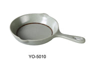 Yanco YO - 5010 Yoto 10"‚ X 6 1/2"‚ X 1 1/2"‚ POT PLATE WITH HANDLE 14 OZ, Melamine, Matte Finish, Pack of 12