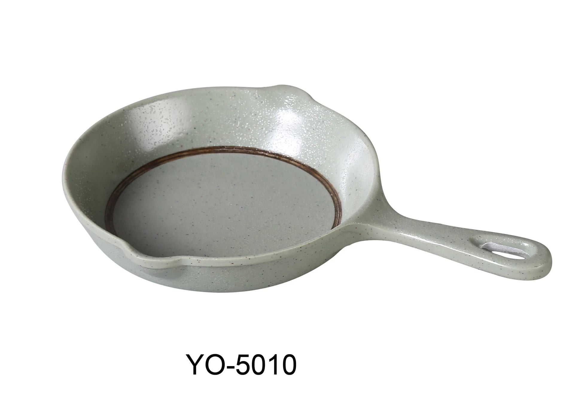 Yanco YO - 5010 Yoto 10"‚ X 6 1/2"‚ X 1 1/2"‚ POT PLATE WITH HANDLE 14 OZ, Melamine, Matte Finish, Pack of 12