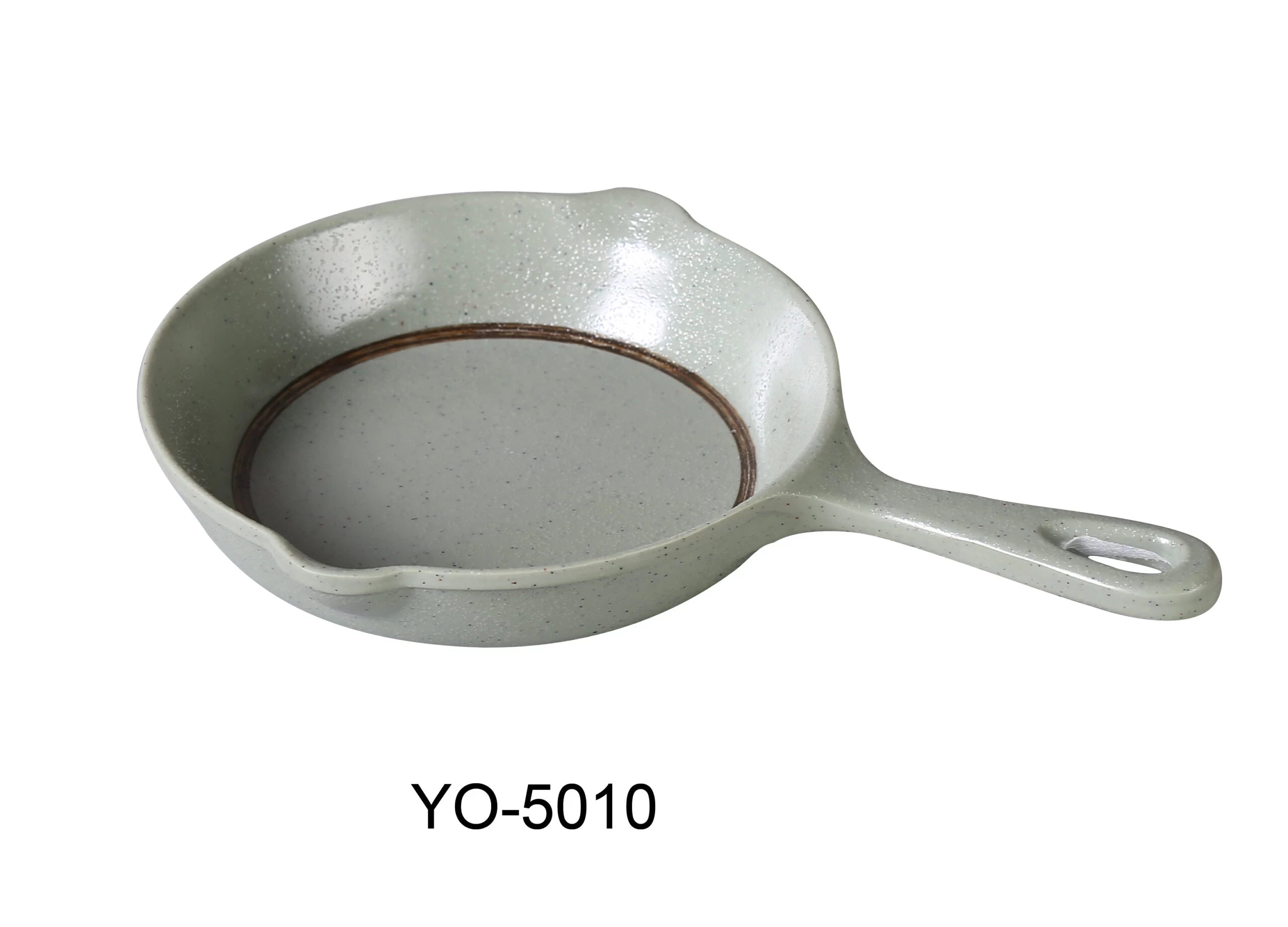 Yanco YO - 5010 Yoto 10"‚ X 6 1/2"‚ X 1 1/2"‚ POT PLATE WITH HANDLE 14 OZ, Melamine, Matte Finish, Pack of 12