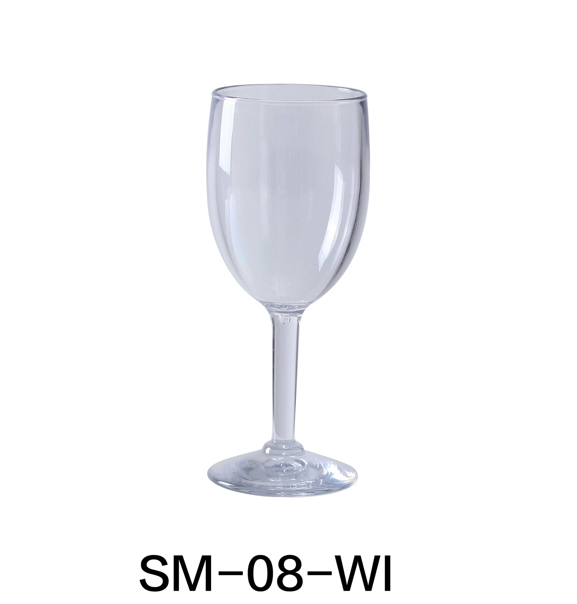 Yanco SM - 08 - WI Stemware Wine Glass, 8 oz Capacity, 2.75"‚ Diameter, 7"‚ Height, Plastic, Clear Color, Pack of 24