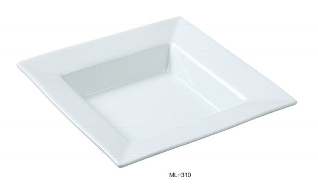 Yanco ML - 310 10"‚ Square Pasta Bowl, 18 oz Capacity, China, Super White, Pack of 12