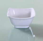 Yanco OK - 5450 Osaka - 2 Bowl, Square, 10 oz Capacity, 4.75"‚ Length, 4.75"‚ Width, 2.25"‚ Height, Melamine, White Color, Pack of 48