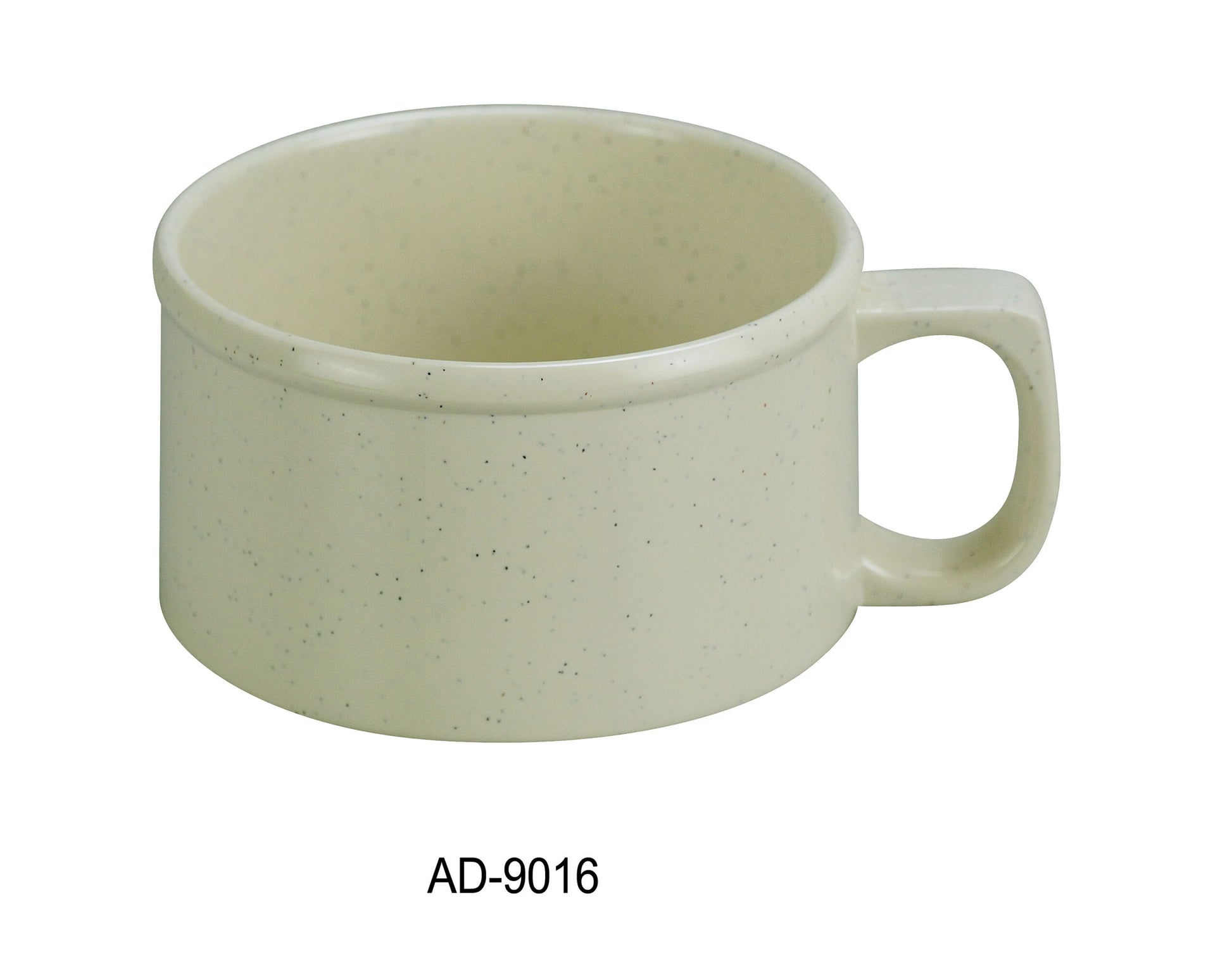 Yanco AD - 9016 Ardis Soup Mug, 8 oz Capacity, 3.875"‚ Diameter, 2.35"‚ Height, Melamine, Pack of 48