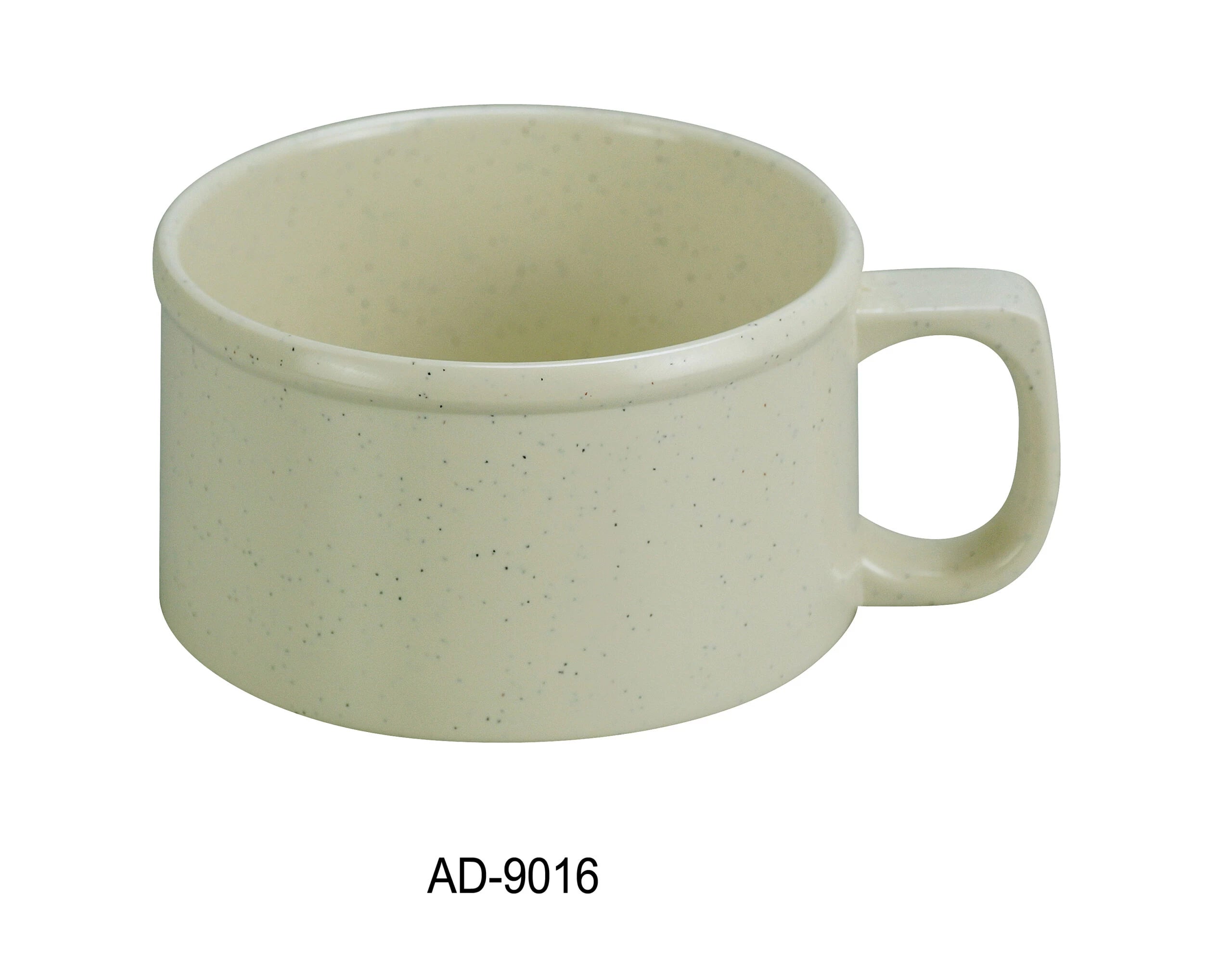Yanco AD - 9016 Ardis Soup Mug, 8 oz Capacity, 3.875"‚ Diameter, 2.35"‚ Height, Melamine, Pack of 48