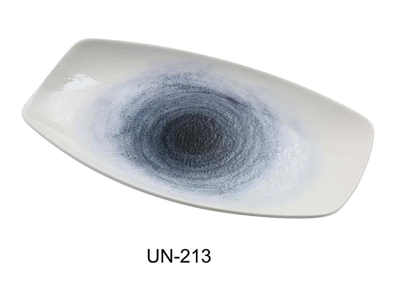 Yanco UN - 213 Universe 13 1/4"‚ X 7 1/2"‚ X 1 1/2"‚ RECTANGULAR PLATE Chinaware, Pack of 12