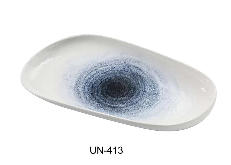 Yanco UN - 413 Universe 13 1/2"‚ X 7 1/2"‚ X 1 1/2"‚ DEEP OVAL PLATE 24 OZ Chinaware, Pack of 12
