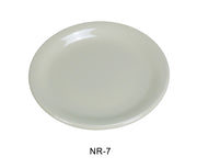 Yanco NR - 7 Normandy Plate, Narrow Rim, 7.25"‚ Diameter, China, American White Color, Pack of 36