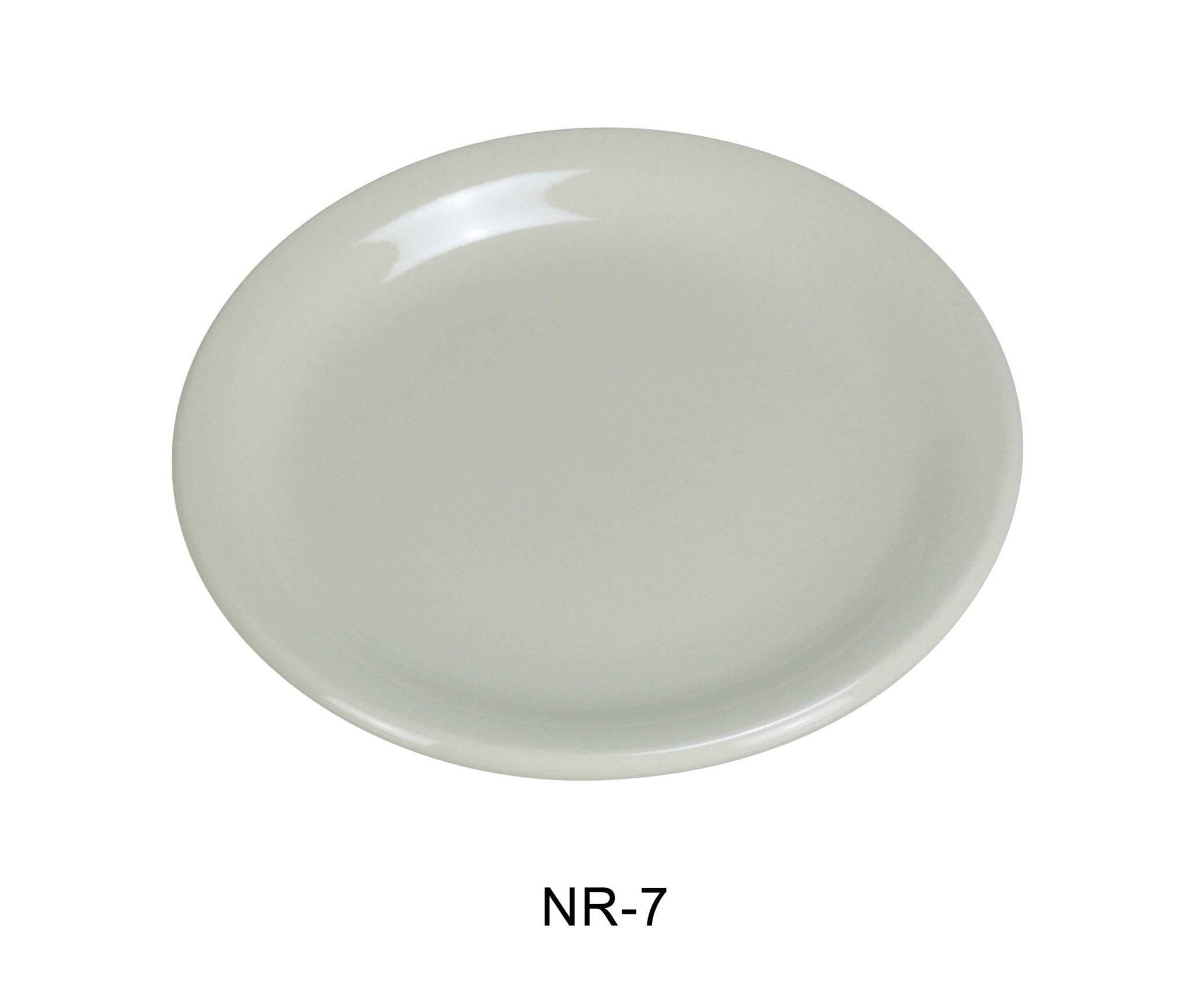 Yanco NR - 7 Normandy Plate, Narrow Rim, 7.25"‚ Diameter, China, American White Color, Pack of 36