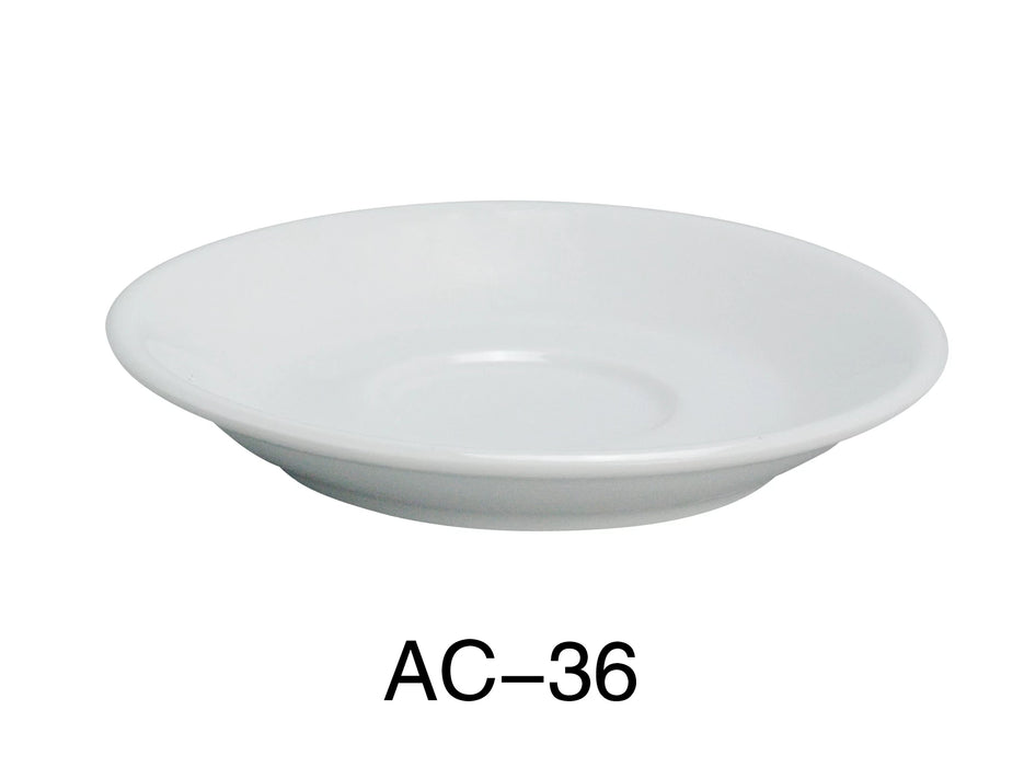 Yanco AC-36 ABCO 4.5″ Saucer, China, Super White, Pack of 36