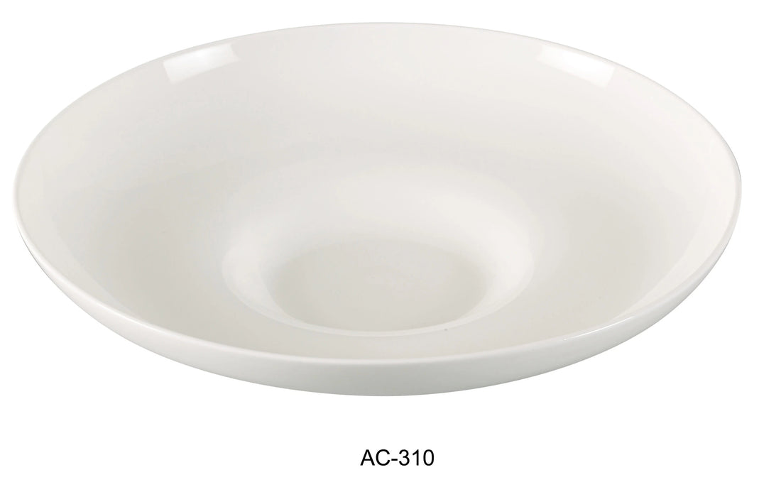 Yanco AC-310 ABCO 10.5″ Mediterranean Pasta Bowl, 18 Oz Capacity, China, Super White, Pack of 12