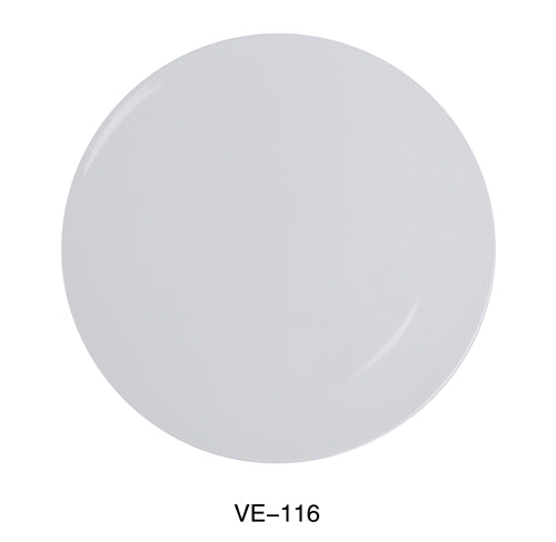 Yanco VE-116 Venice Collection 16" Round Pizza Plate, Melamine, White Color, Pack of 6