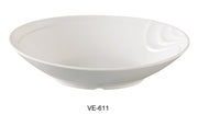 Yanco VE - 611 Venice Bowl, Oval, 38 oz Capacity, 11" Length, 7.5" Width, 3" Height, Melamine, Pack of 24