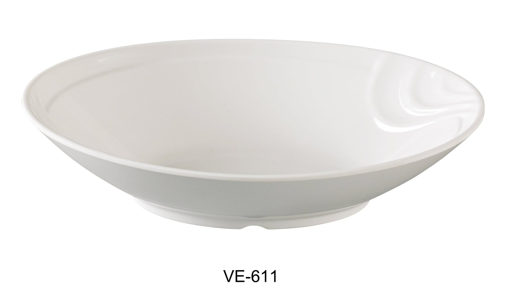 Yanco VE - 611 Venice Bowl, Oval, 38 oz Capacity, 11" Length, 7.5" Width, 3" Height, Melamine, Pack of 24
