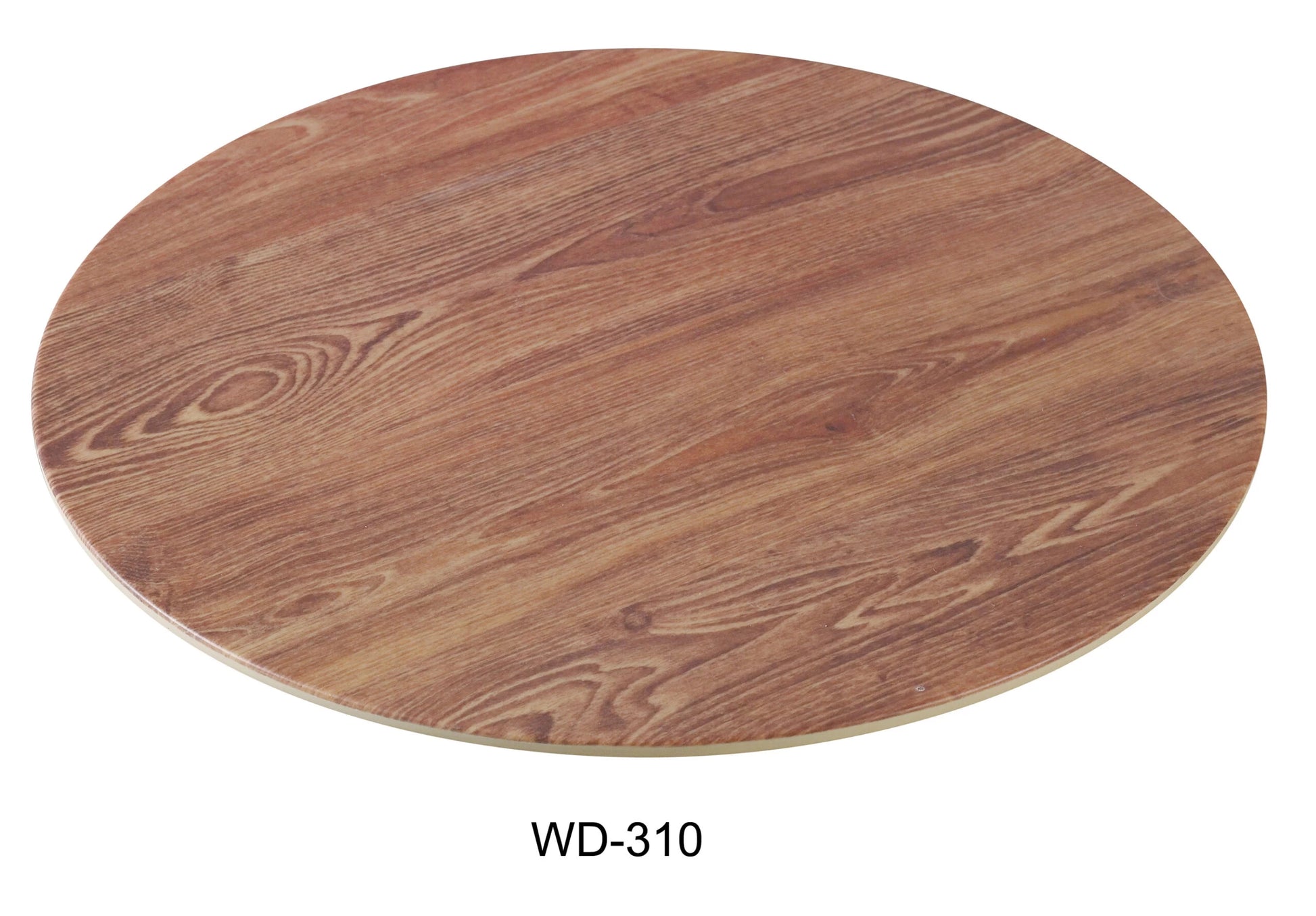 Yanco WD - 310 Round Wooden Tray, 10"‚ Diameter, Melamine, Brown Color, Pack of 24