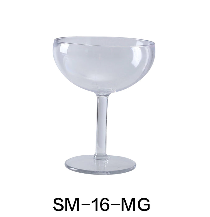 Yanco SM-16-MG Stemware Margarita Glass, 16 oz Capacity, 4.75″ Diameter, 6.5″ Height, Plastic, Clear Color, Pack of 24