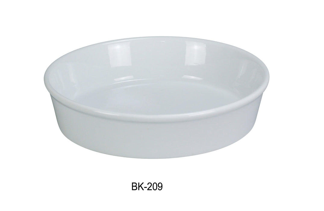 Yanco BK-209 Round Deep Plate, 9″ Diameter, 2″ Height, china, Super White, Pack of 24