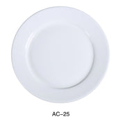 Yanco AC - 25 ABCO 14"‚ Round Plate, China, Super White, Pack of 6