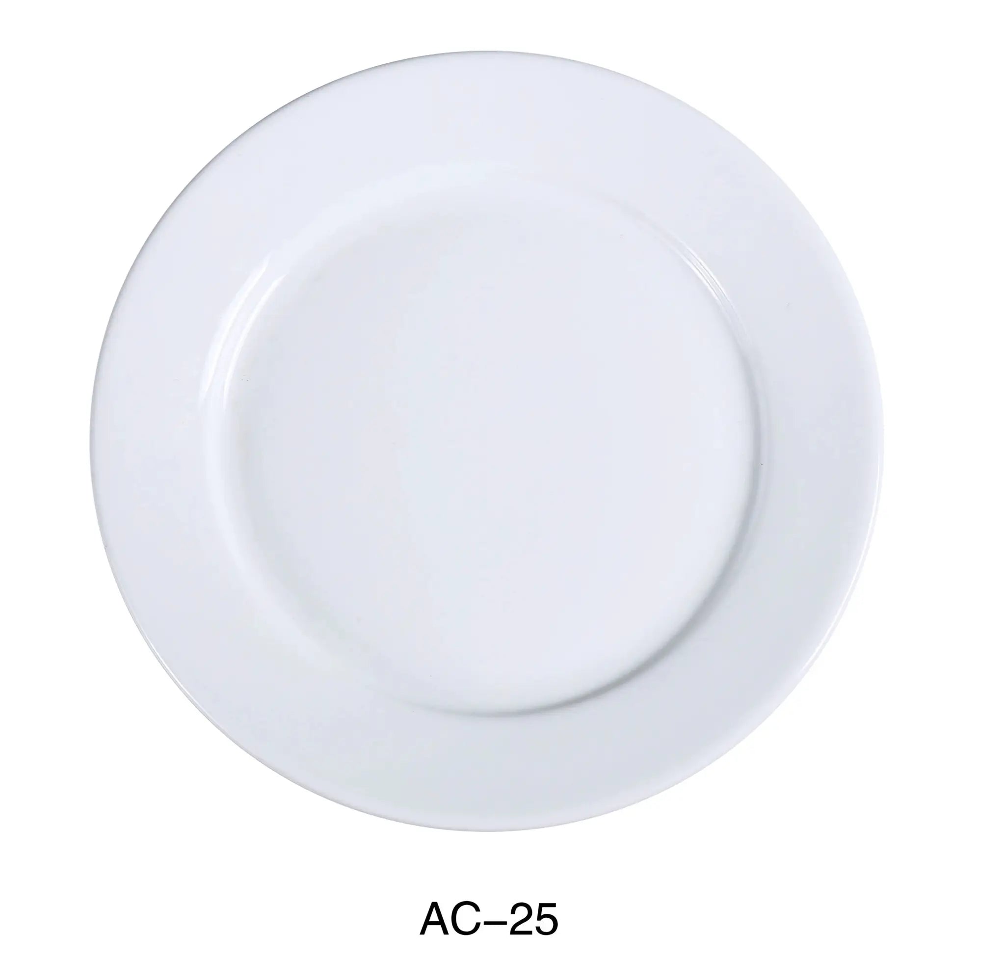 Yanco AC - 25 ABCO 14"‚ Round Plate, China, Super White, Pack of 6