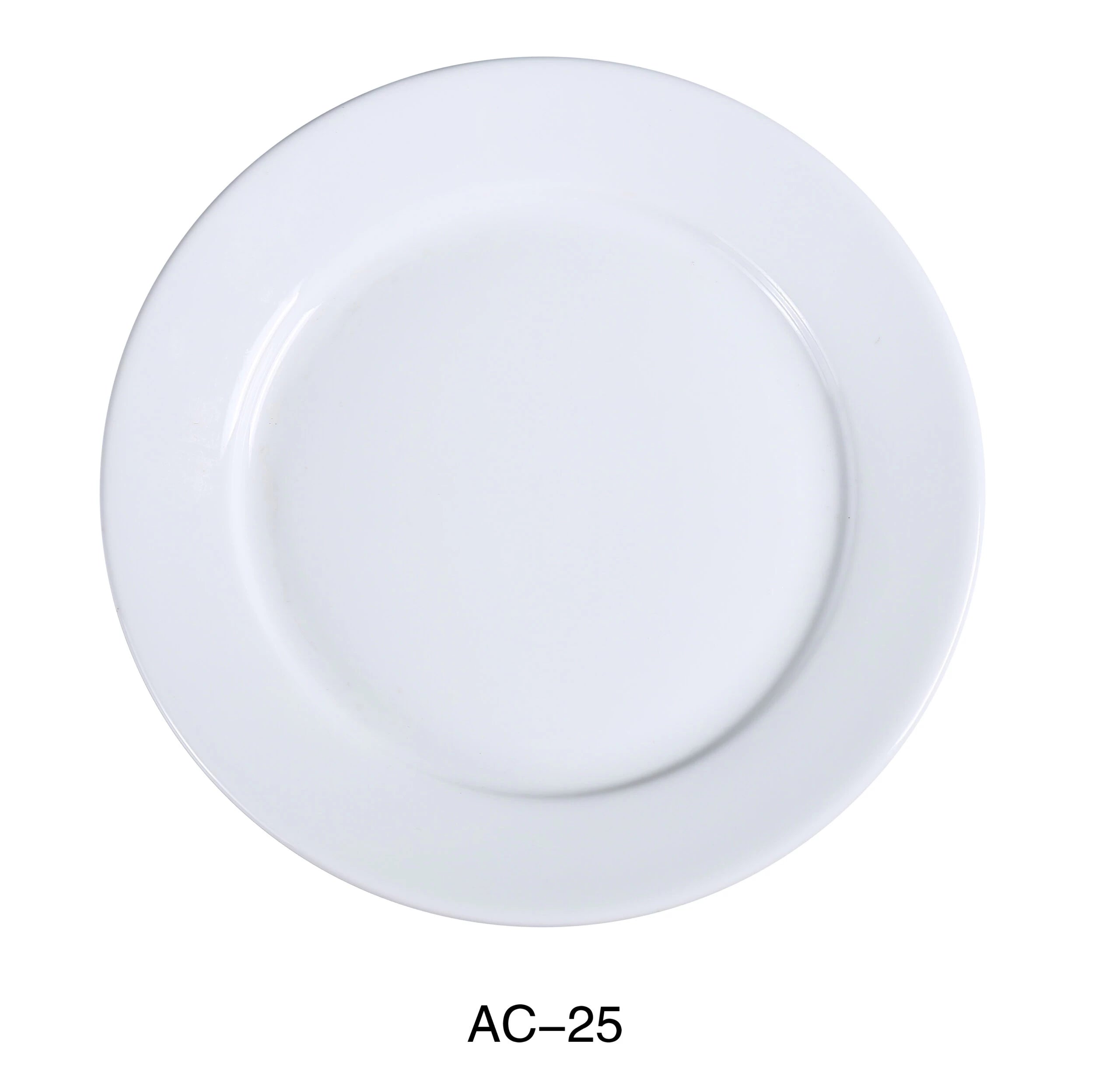 Yanco AC - 25 ABCO 14"‚ Round Plate, China, Super White, Pack of 6