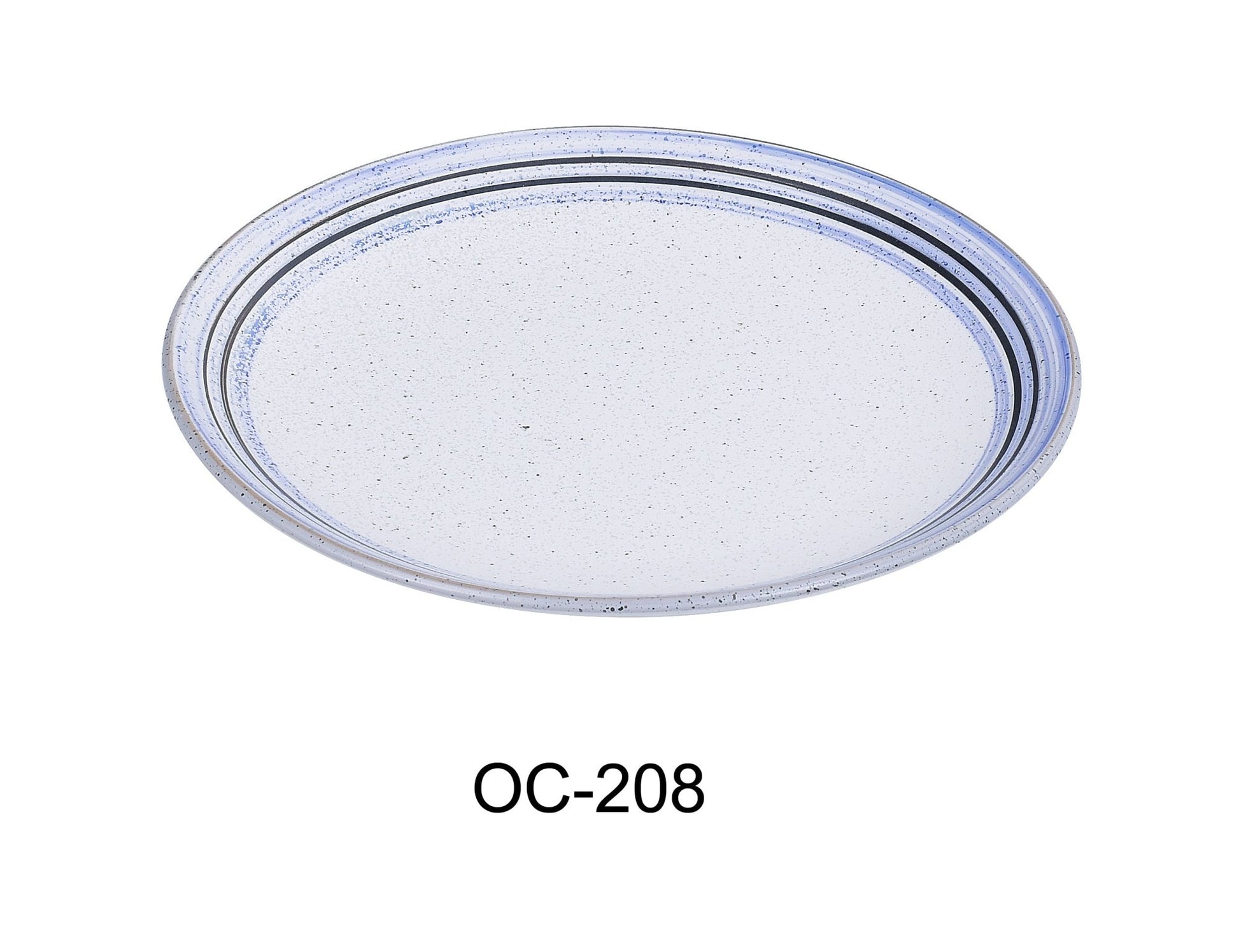 Yanco OC - 208 Ocean 8"‚ X 3/4"‚ COUPE SHAPE OVAL PLATE, China, Pack of 36