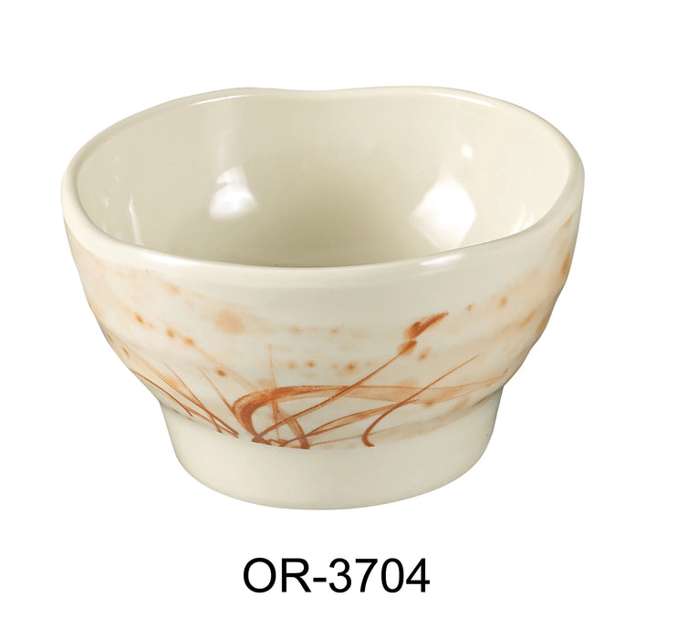 Yanco OR-3704 Orchis Rice Bowl, 8 oz Capacity, 2.5″ Height, 4.25″ Diameter, Melamine, Gold Color, Pack of 72