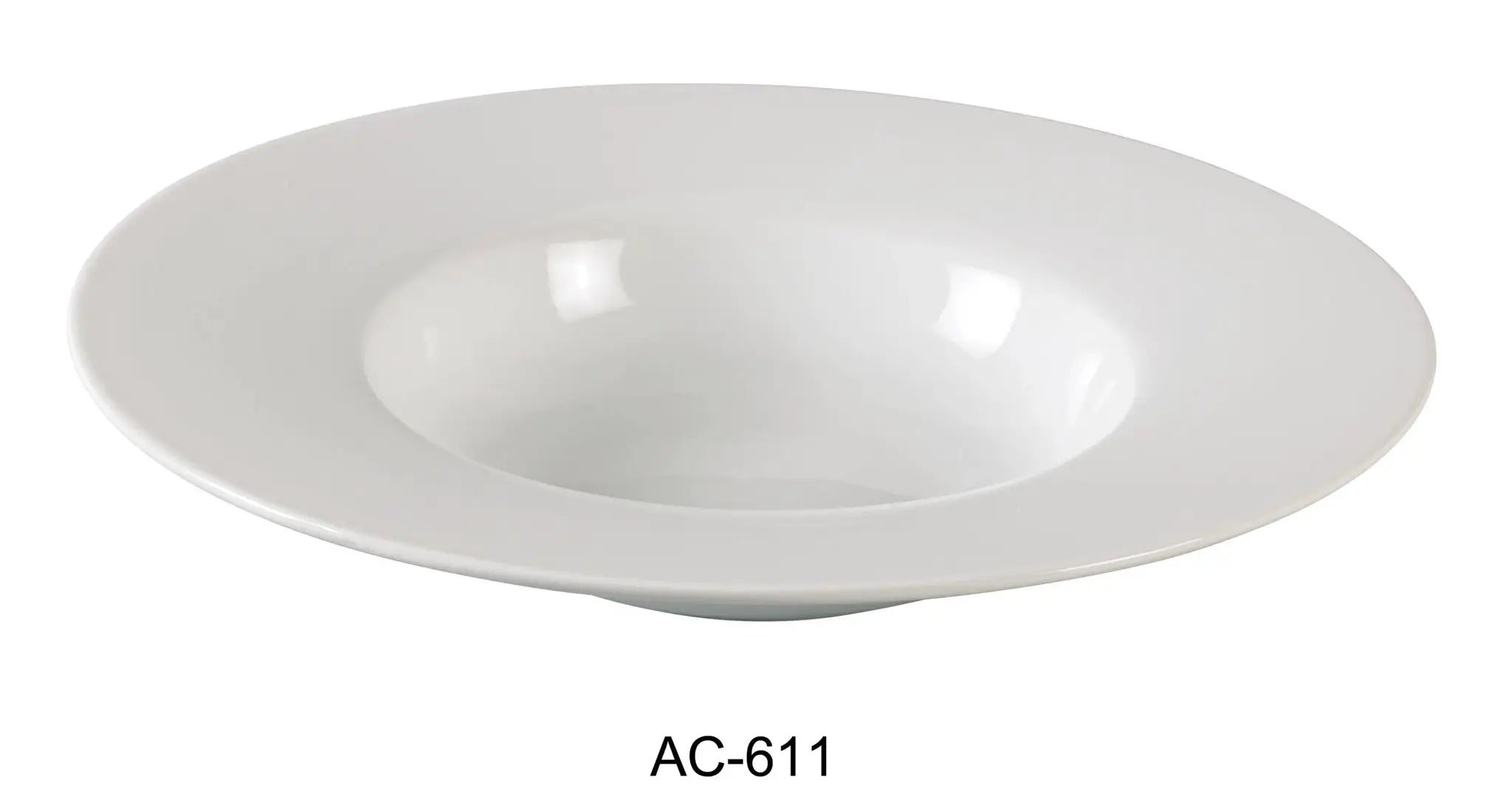 Yanco AC - 611 ABCO Dessert Plate, 14 Oz Capacity, 11.5"‚ Diameter, China, Super White, Pack of 12