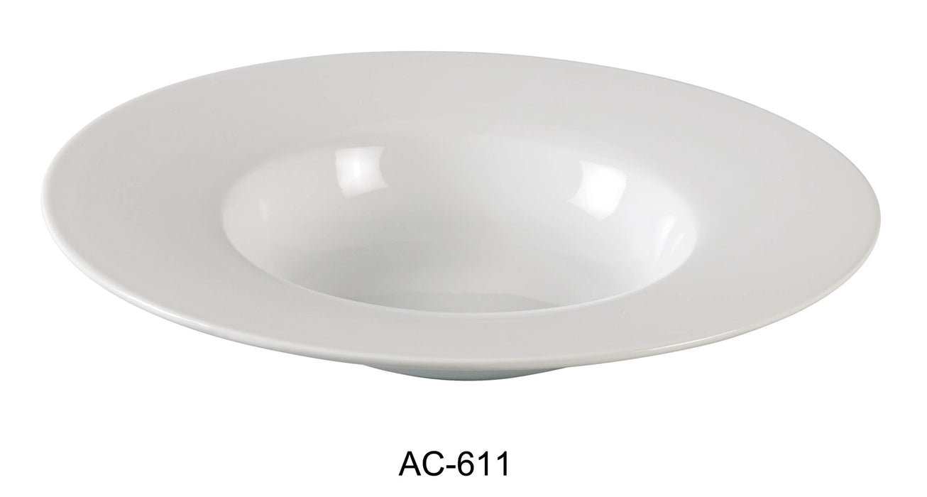 Yanco AC-611 ABCO Dessert Plate, 14 Oz Capacity, 11.5″ Diameter, China, Super White, Pack of 12