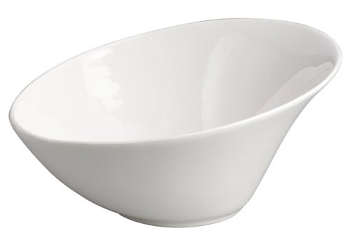 Ardesia Rimini 8 - 1/4"Dia. China Angled Bowl, Creamy White, 12pcs/case